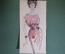 Рисунок "Эскизы платьев для журнала, мода". Бумага, карандаш, краска. #12