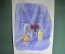 Картина, рисунок "Слоненок, банка и утенок". Бумага, акварель.