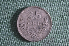 Монета 20 эре 1932 года, Швеция. Sverige. Король Густав V, серебро.
