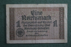 Бона, банкнота 1 марка, рейхсмарка 1939 - 1945 гг. Германия, 3 Рейх.