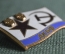 Знак, значок "ДКБФ, Дважды Краснознаменный Балтийский Флот". Звезда, серп и молот.