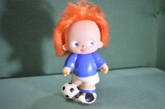 Игрушка резиновая "Футболист футбол". Резина. ГДР или Югославия. #1