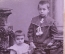 Фотография старинная "Брат и сестра". Фот. Кулыгин, Москва. 1901 год.