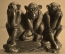 Статуэтка "Три обезьяны" (ничего не вижу, ничего не слышу, ничего не скажу). Искусственный мрамор. 