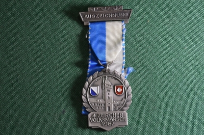 Медаль, посвященная соревнованиям по ходьбе в Цюрихе, Швейцария, 1967г