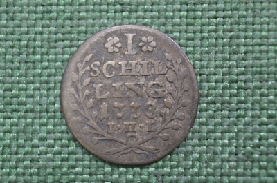 1 шиллинг 1738 Германия, Гамбург, серебро