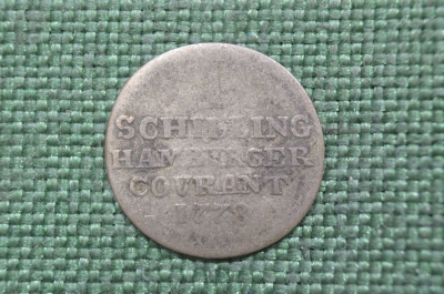 Монета 1 шиллинг 1778 Германия, Гамбург, серебро