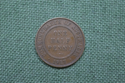 1/2 пенни (полпенни) 1917 года, Австралия.