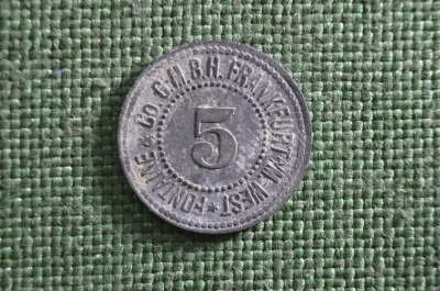 Монета Нотгельд 5 пфеннингов, Fontaine & Co.G.M.B.H, Франкфурт, Германия.