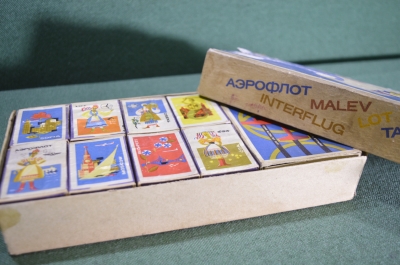 Набор спичечных коробков с этикетками "Аэрофлот СССР. Летайте в наши страны".