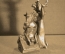 Латунная скульптура "Корова играет на баяне". Тяжелая, сплошное литье. Авторская работа.
