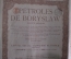 Бориславская нефть (Petroles de Boryslaw). Акция на 100 франков, с купонами. Борислав, 1920 год.