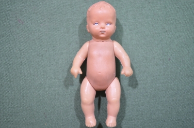 Пупс резиновый, игрушка детская, 14 см. ГДР