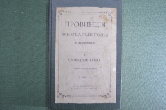 Роман "Провинция в старые годы" В. Крестовского. Издание Суворина, Петербург, 1884 год.