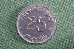 Нотгельд 25 пфеннигов, город Кобленц, Германия. 1918 год. Notgeld der Stadt Coblenz