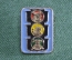 Знак, значок детский "Светофор со зверями". 4см. ГАИ. СССР.