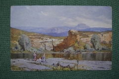 Открытка старинная "Бедуины. Иордания". Просмотрено военной цензурой. 1945 год.