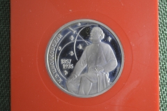 Монета 1 рубль 1987 года. Циолковский. СССР. Космонавтика. Пруф. Proof. В коробке.