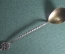 Ложка серебряная, витая ручка, цветок, позолота. Серебро 916 пробы, СССР.