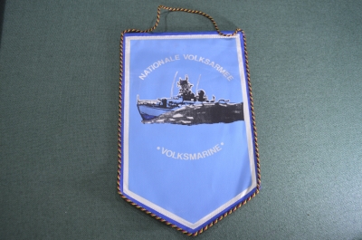 Вымпел "Nationale Volksarmee Volksmarine". Военно-морской флот. ВМФ ГДР. Германия периода СССР.