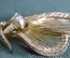 Брошь, брошка "Бабочка со сложенными крыльями". Заколка металлическая. Женское украшение, винтаж.