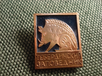 Значок "Тебердинский заповедник" Кабан