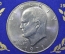 Монета 1 доллар 1971 года. Лунный доллар, Президент Эйзенхауэр. США. В коробке. 