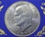 Монета 1 доллар 1971 года. Лунный доллар, Президент Эйзенхауэр. США. В коробке. 