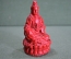 Статуэтка, фигурка "Будда с кувшином". Литье, поделочный красный пластик. 