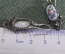 Серьги, сережки "Розы". Финифть, мельхиор. СССР.