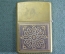 Зажигалка бензиновая "Zippo Зиппо". Накладки. Позолота. Америка. США. 1996 год.