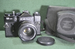 Фотоаппарат "Зенит 12 СД, ZENIT 12 XP", с кофром. N 88223839. Объектив Гелиос, Helios-44M. 