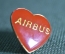 Знак, значок "Airbus. Эйрбас". Я люблю Airbus, сердечко. Авиалинии, самолет. Гражданская авиация.