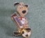 Знак, значок "Футбол, Чемпионат мира, Сникерс". Snickers. Собака с футбольным мячом. 1994 год.