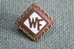 Знак, значок "WF". Тяжелый металл, эмали. 