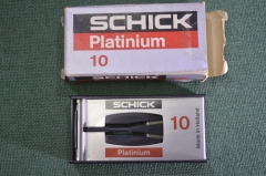 Лезвия для бритвенного станка Schick Platinum". Упаковка. Коробка. Голландия. СССР.