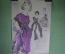 Рисунок "Эскизы платьев для журнала, мода". Бумага, карандаш, краска. #1