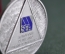Медаль настольная "Аэропорт Мальпенса Линате Милан SEA". Серебро 800 проба. Эмаль. Коробка. Италия