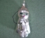 Елочная стеклянная игрушка "Кот в сапогах. Зеленый плащ". Стекло, подвес. #7. СССР.