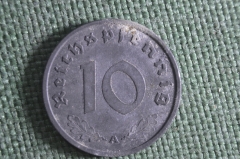 Монета 10 рейхспфеннигов, пфеннигов 1910 года. Буква А. Рейх. Reichspfennig, Deutsches Reich.