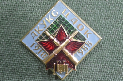 Знак, значок "АКУКС ЦАОК, 80 лет, 1918 - 1988 гг". Артиллерийский офицерские курсы.