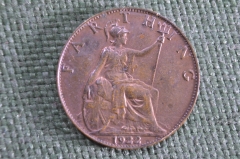 Монета 1 фартинг 1922 года. Великобритания. XF.