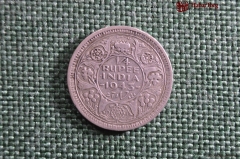 Монета ¼ рупии, серебро, Георг VI, Индия (Британская), Лахор, 1943 год