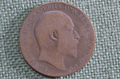 Монета полпенни, 1/2 пенни 1906 года, Великобритания. Эдуард VII. Half Penny