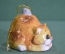 Игрушка елочная "Рыжий ленивый кот и мышка". Кошка, мышь. Керамика, майолика, ручная роспись. #1