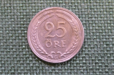 Монета 25 эре 1940 года. Швеция.