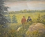 Картина "Браконьеры. Охота, егеря". Холст, масло. П. Маяков, 1990 год. Размеры: 97 * 77 см.