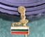 Знак, значок "Федерация тяжелой атлетики". Штангист. Эмаль. Болгария