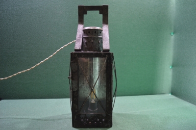 Железнодорожный вагонный свечной фонарь, лампа. МПС СССР РЖД. 1950-е годы. СССР.