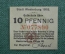 Бона, банкнота, Нотгельд 10 пфеннигов 1918 года, Вестербург (Westerburg), Германия